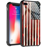 Case Compatible with iPhone 8, Cases for Women Gifts, Old Glory Traditional American Flag