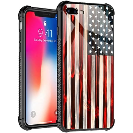 Case Compatible with iPhone 8, Cases for Women Gifts, Old Glory Traditional American Flag