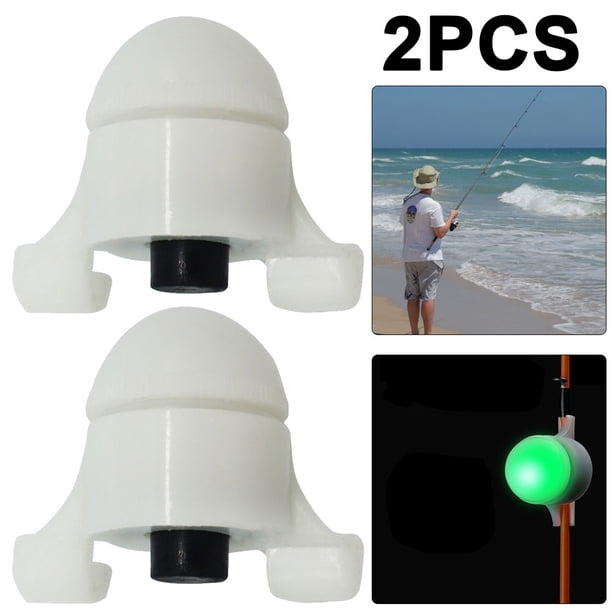 2 Uds Punta Caña Pescar Engranaje LED Inducción Automática Pesca Picadura Pez Alarmas