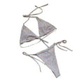 thumbnail image 2 of Travelwant Women's Halter Neck Tie Side String Triangle Bikini Set Two Piece Swimsuit, 2 of 7