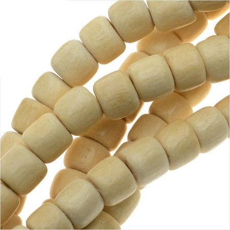 - Pukalet Wood Beads, Dyed Round 4x5mm, 100 Pieces, Natural Lacquer