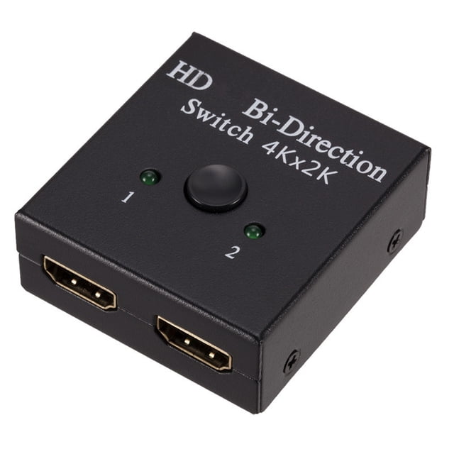 Interruptor HDMI 4K 3D Interruptor bidireccional Divisor HDMI Divisor HDMI 1 EN 2 SALIDAS / 2 EN 1 SALIDA Divisor HDMI con cable de 1 m 2.0 Toma HDMI dual para HDTV Blu-Ray DVD DVR Xbox PS4 1 pieza ZefeiWu 8390615082860