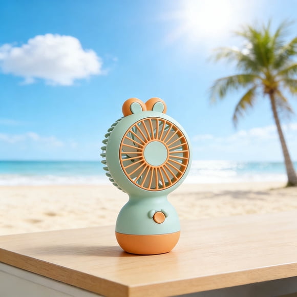 Ventilateur Portatif Rechargeable USB, Mini Ventilateur Portable avec 3 Vitesses, Fonctionnement Silencieux, Ventilateur Personnel de Refroidissement pour Étudiants, Bureau, Plein Air, Voyage