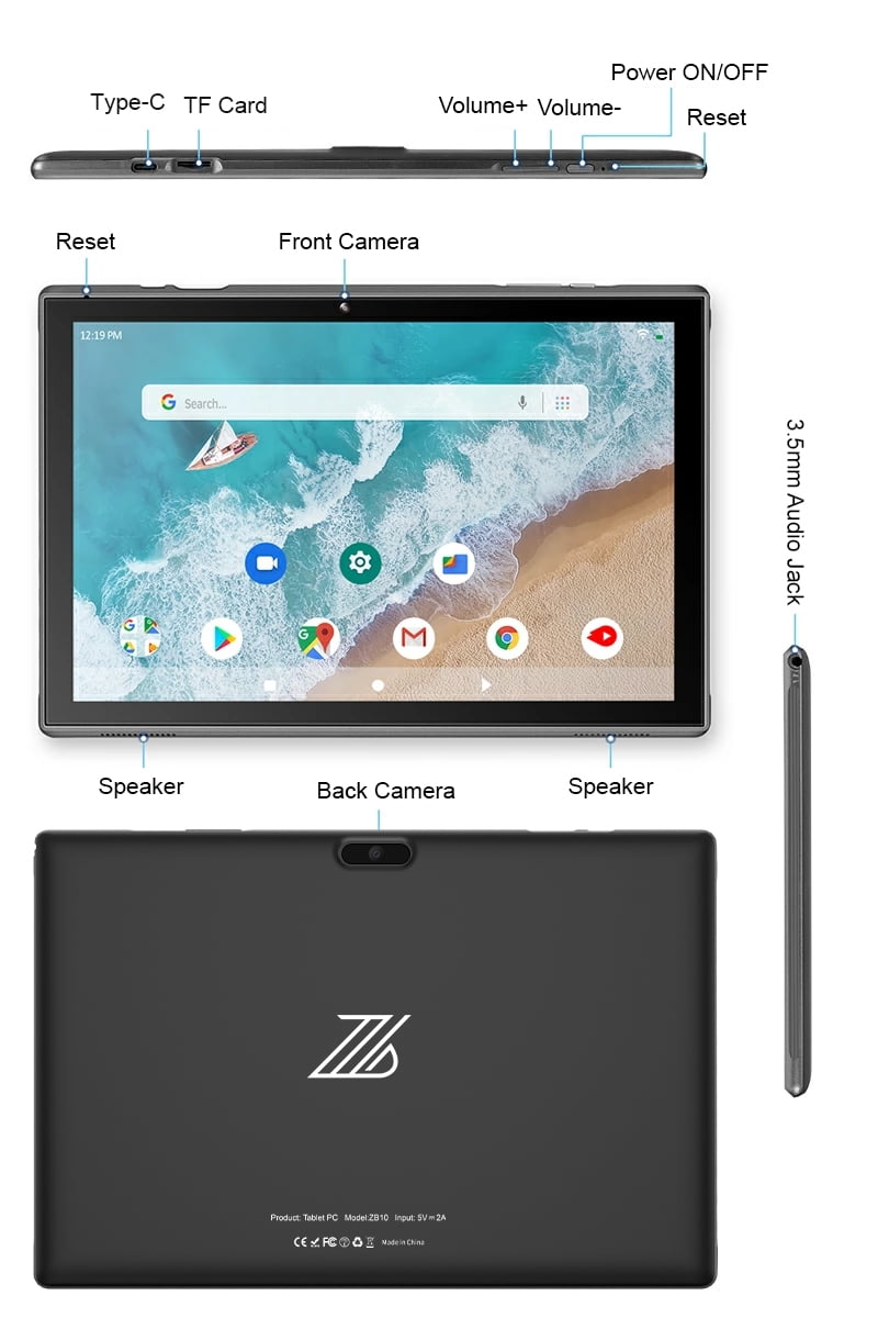 Buy Tablet 10 Inch Android Tablets, 32GB ROM 512GB Expand，6000mah