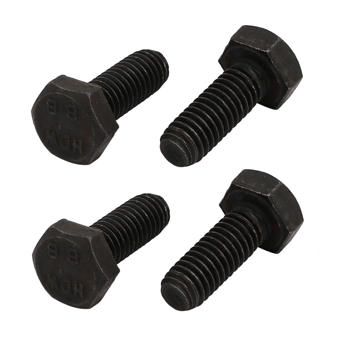 8.8 Grade M6x16mm Full Threaded Left Hand Thread Hex Head Bolt 4pcs