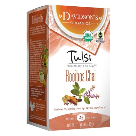 Davidsons Tea Tulsi Rooibos Chai, 25-Count Tea Bags (Pack Of 6))