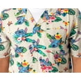 thumbnail image 2 of Disney Lilo And Stitch Men's Stitch Tropical Hawaiian Button Up Shirt, 2 of 6
