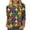 3-Multicolor, variant on Cavosen Mardi Gras Womens 3/4 Sleeve Tops T Shirts Festival Carnival Crewneck Tops Color Block Graphic Print Blouse Holiday Fashion Shirts Casual Athletic T-Shirts Party Tuesday L