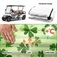 thumbnail image 5 of Yuyamidu Green Leaves Golf Cart Seat Covers St. Patrick's Day Golf Cart Seat Towel Blanket with Pockets Keep Seat Comfortable and Clean Universal Accessories for Club Car and More 2-Seat Carts, 5 of 7
