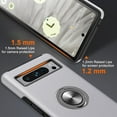 thumbnail image 5 of KOMI for Google Pixel 8 Pro Case, Slim Tough Rugged Shockproof Protective Pixel 8 Pro Phone Case with Metal Ring Kickstand for Google 8 Pro Case, Silver, 5 of 5