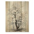 thumbnail image 3 of Designart "White Tree Mystique horizon" Floral & Botanical Print on Natural Pine Wood, 3 of 5