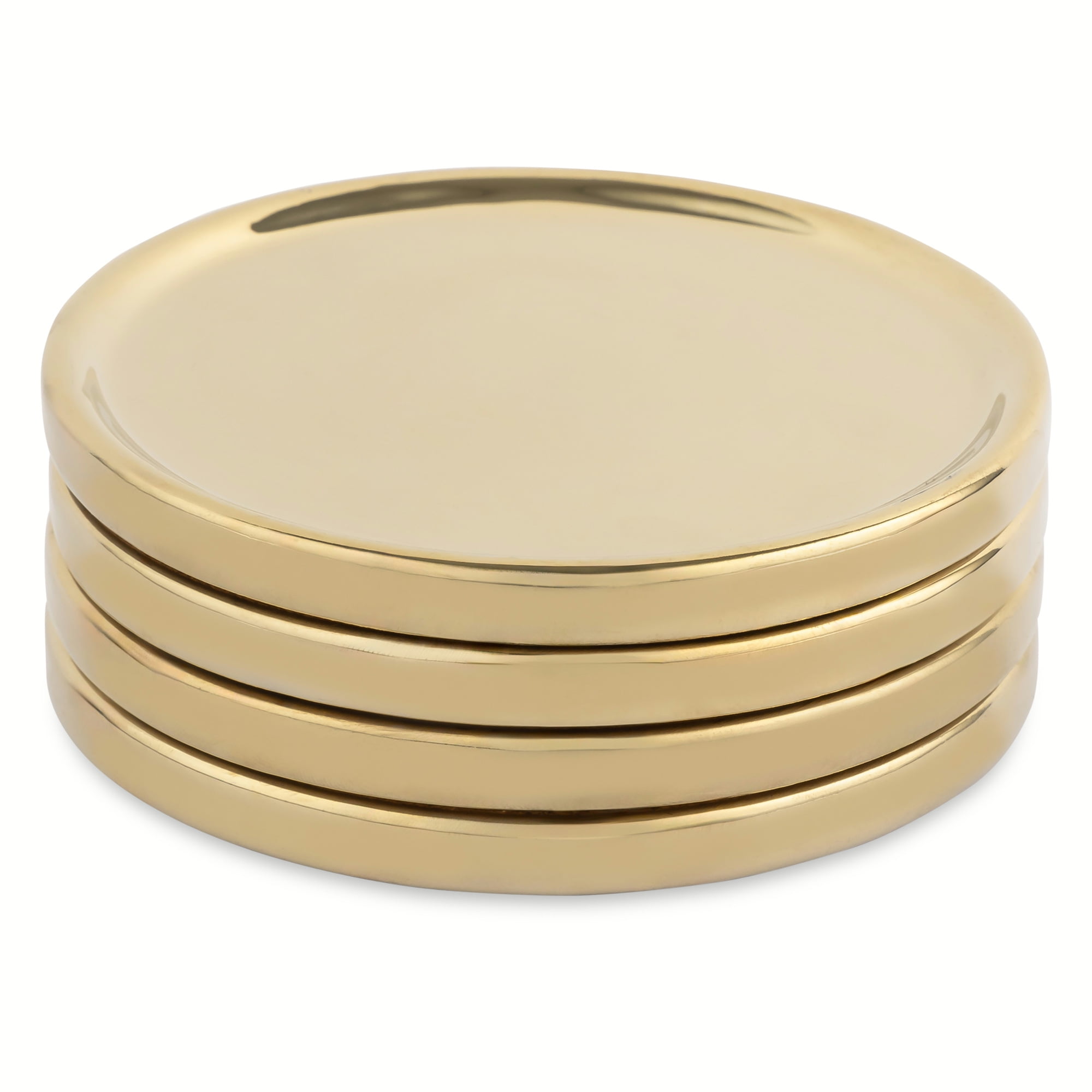 Thyme & Table Gold Ceramic Coaster Set, Set of 4