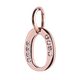 thumbnail image 1 of Charm para Pulsera LuckyLy, Dije Inicial Letra A, Acero Inoxidable con Baño de Oro Rosa 18k y Zirconia Cúbica, Modelo Lizzy rosa Letra O, 1 of 7