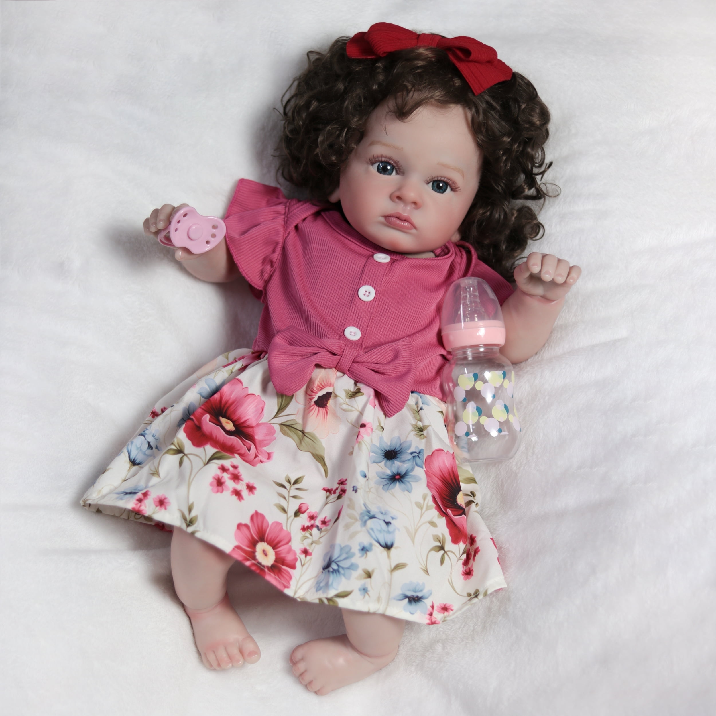 Reborn Baby Doll Vinyl Silicone Realistic Newborn Toddler Girl Doll Handmade Gifts