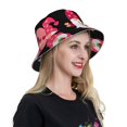 thumbnail image 5 of Kll Love You Mom Bucket Hat for Women Men Packable Travel Beach Sun Hat Outdoor Rave Accessories Reflective Fisherman Cap, 5 of 6
