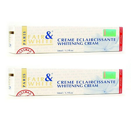 Fair & White Cream Eclaircissante Whitening Cream, Removes Skin Blemishes, Vibrant Complexion, (2-Pack) 1.7oz, By Fair &