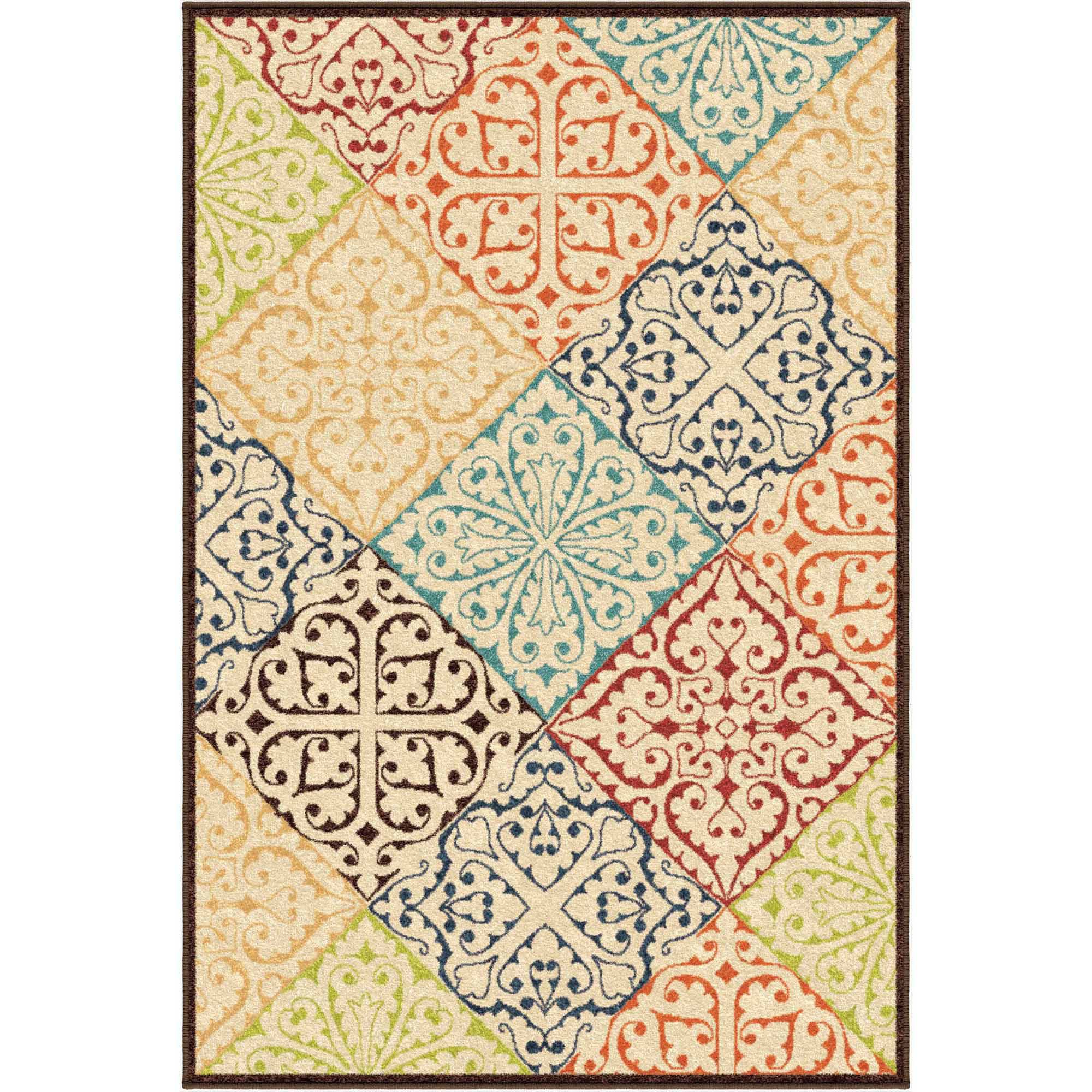 Orian Rugs Indoor Outdoor Walker Multi Colored Area Rug Walmart