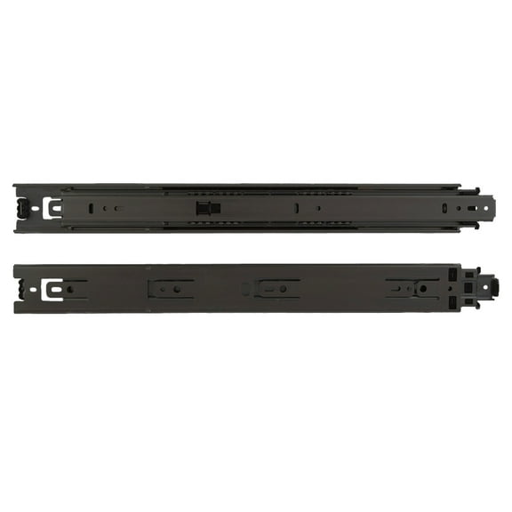 KV 8400 Series Full Extension Precision Ball Bearing Slides with 1" Overtravel 18" 100# Class (Set) Black