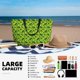 thumbnail image 5 of Disketp Frogs Bolsa de Playa de Gran Capacidad, Bolso Impermeable y a Prueba de Arena para Mujer, Ideal para Playa, Piscina y Natación, 5 of 7