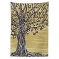 thumbnail image 2 of Tree of Life Outdoor Tablecloth, Swirled Twists Rustic Oak Branches Spiritual Nature Eco Sketch Illustration, Decorative Washable Fabric Picnic Tablecloth, 58 X 104 Inches, Mustard Brown, by Ambesonne, 2 of 2