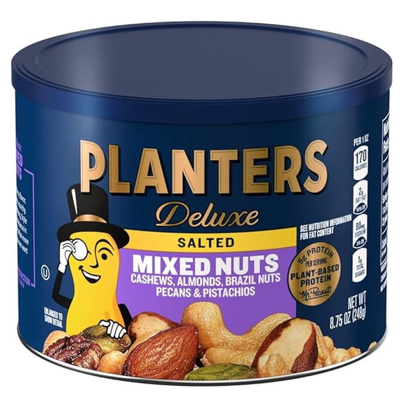 Pack of 1 Planters Deluxe Mixed Nuts (8.75 oz Canister)