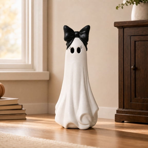 Ghost Figurine 20" Resin Statue Halloween Decor For , Entryway, or Tabletop