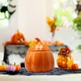 thumbnail image 6 of Neoyler Ceramic Pumpkins Shaped Container for Candy Snacks with Elegant Design for Thanksgiving Halloween Parties Multifunctional Chinoiserie Style Jar for Tabletop Decoration 4.1x3.1in Orange, 6 of 6