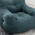thumbnail image 5 of PORKISS Bean Bag Chair for Teens & Kids, Soft Foam Lazy Sofa with Teddy Fabric, Single Leisure Sofa Chair for Dorm Bedroom Living Room, Green, 5 of 9