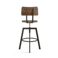 thumbnail image 4 of Amisco Woodland Adjustable Stool - Light Brown Distressed Wood / Dark Grey Metal, 4 of 9