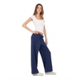 thumbnail image 3 of Forever 21 Women's Navy Athleisure Low-Rise Jogger, Wide-Leg, XS, 3 of 6