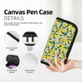 thumbnail image 2 of Fotbe Lemon1 Pattern Pencil Case,Canvas Pen Case, Multi- Slot Pencil Pouch, Portable Pencil Bag, Pen Case for& Office, Makeup Bag ,Zipper Pouch, 2 of 6