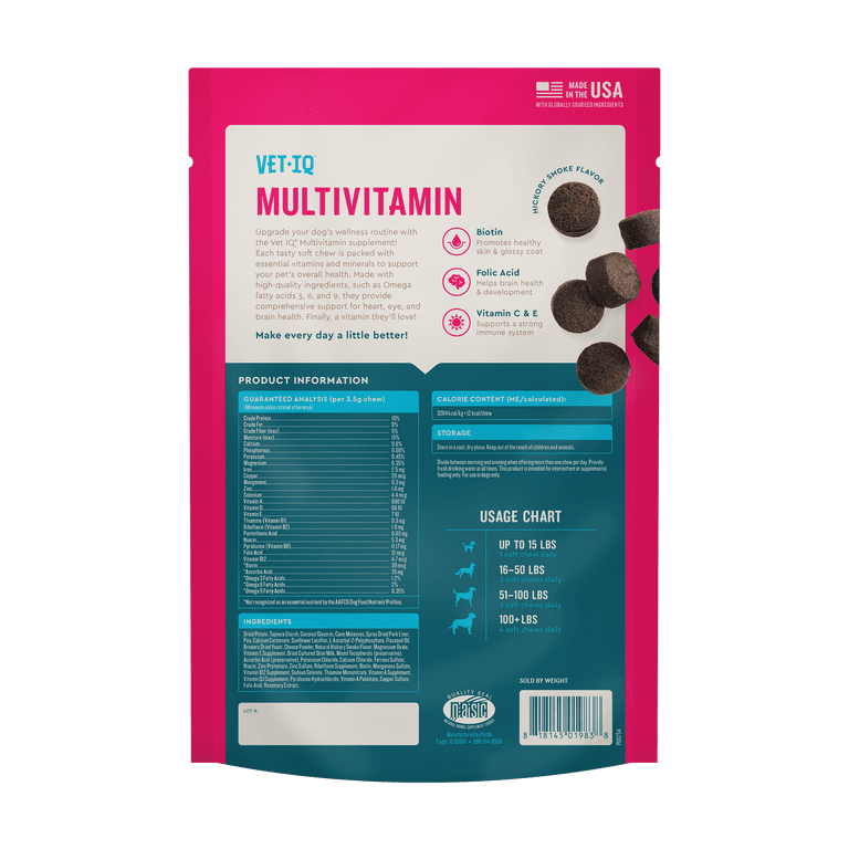 Vet IQ MultiVitamin Soft Chews for Dogs, 60 Count photo 8