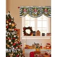 thumbnail image 4 of Vintage Gnome Tie Up Valances Curtain, Christmas Star Gift Black White Striped Adjustable Rod Pocket Short Window Treatment Tie Up Curtains Valances for Kitchen Living Room Bathroom 54x18 Inches, 4 of 9