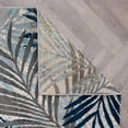 thumbnail image 4 of World Rug Gallery Edinburgh Floral Leaves Area Rug - Blue 2'x7', 4 of 9