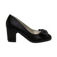 thumbnail image 3 of Badgley Mischka Little Kids Girls Medium Heel Dress Pump Shoes - Black , 5, 3 of 7