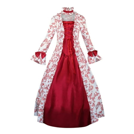 UPPADA Plus Size Victorian Dress for Women Lace Up Flare Sleeve Ball Gown with Corset Evening Party Maxi Gowns Vintage Cocktail Dress Wedding Dresses Clearance Clothes for Women