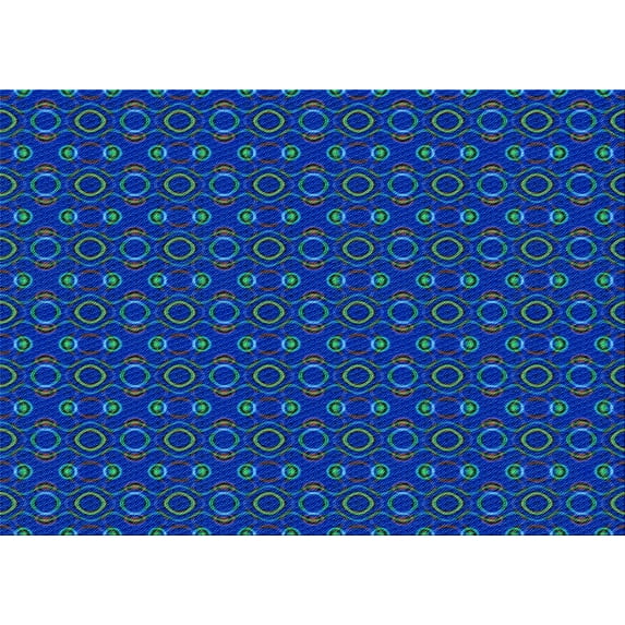 Ahgly Company Indoor Rectangle Patterned Cobalt Blue Area Rugs, 4' x 6'
