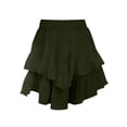 thumbnail image 7 of TaTaai Women's Golf Skirt for Women Solid Color Bohemian Ruffle Layered High Waisted Pleated Mini Tennis Skirt for Summer Daily Gift, 7 of 7