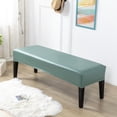 thumbnail image 4 of Waterproof Oilproof PU Bench Cover Bench Seat Cushion Slipcover with Elastic Bottom Green, 4 of 8