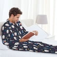 thumbnail image 6 of Lsque Llamas 1 Pattern Long Sleeve Pajama Set for Men - Soft 2-Piece Sleepwear and Loungewear Set with Pockets, Comfy Nightwear-Large, 6 of 7