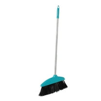 Raindrops Heavy Duty Brooms, Floor Cleaning Brooms Stainless Steel Handle Trash Sweeping Brooms Garbage Broom Angle Brooms for Home Kitchens Garage Lobby Shops Green