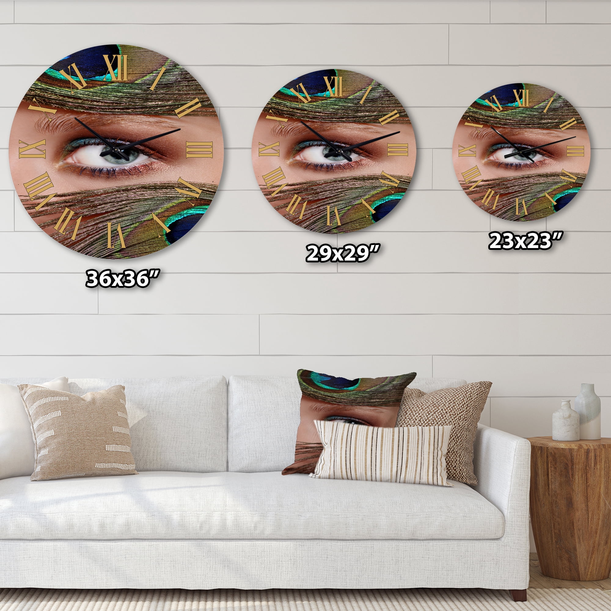 Designart 1 in Quartz Bohemian Wall Clock