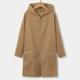 thumbnail image 4 of Women's Trench Coat Elegant Plain Warm Transition Coat Winter Jacket Long Sleeve Autumn Winter Jacket Lapel Coat Casual Jacket Women Women's Jacket Womens Lightweight Jackets Casual Jacket Hoodie for, 4 of 6