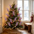 thumbnail image 6 of Kbndieu Christmas Tree Decorations Pink Glitter Floral Ornaments Christmas Tree Picks Ornaments, 6 of 6