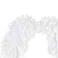 thumbnail image 2 of Disfraz de ángel ligero Sunnimix alas de plumas con correas para los hombros blanco, 2 of 6