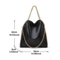 thumbnail image 2 of Sonducket Bolso de mano elegante negro con bolsos de mano de obra fina de estilo moderno de amplia aplicación para mujer Bolsas de mensajero y de hombro, 2 of 6