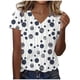 thumbnail image 1 of Camisetas Casuales de las Mujeres Moda Cómoda Impresa de Manga Corta con Cuello en V Top para el Uso Diario Casual, 1 of 5