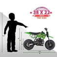 thumbnail image 3 of Kids Mini 50CC Gas Dirt Bike, 2 Stroke Ride on Bike with Off-Road Tire, Shocks, Pull Start, Oil Mixed Required, Support Up to 165lbs,Max Speed 20 MPH,Age 8+, 3 of 5