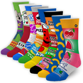 thumbnail image 2 of ODD SOX Big Kids 8-Pack Food-Themed Crew Socks Set, Colorful Snack Designs, Ages 7–10, Soft and Comfortable Gift, 2 of 4