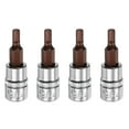 thumbnail image 1 of Uxcell 4pcs 9/64" Hex Bit Socket 1/4" Square Drive SAE Extension Impact Bit Power Nut Driver Set S2 & CR-V Steel Socket Ratchet Wrench Bits, 1 of 6